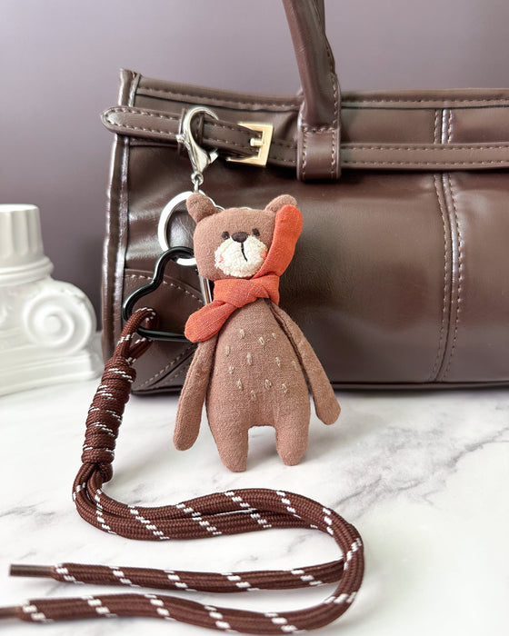 Light Brown Bear Bag Charm