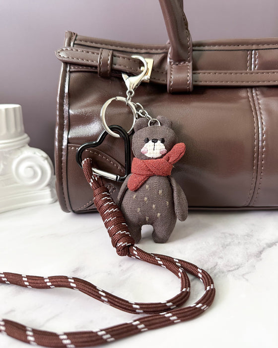 Dark Brown Bear Bag Charm