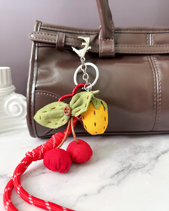 Cherry and Yellow Berry Bag Charm
