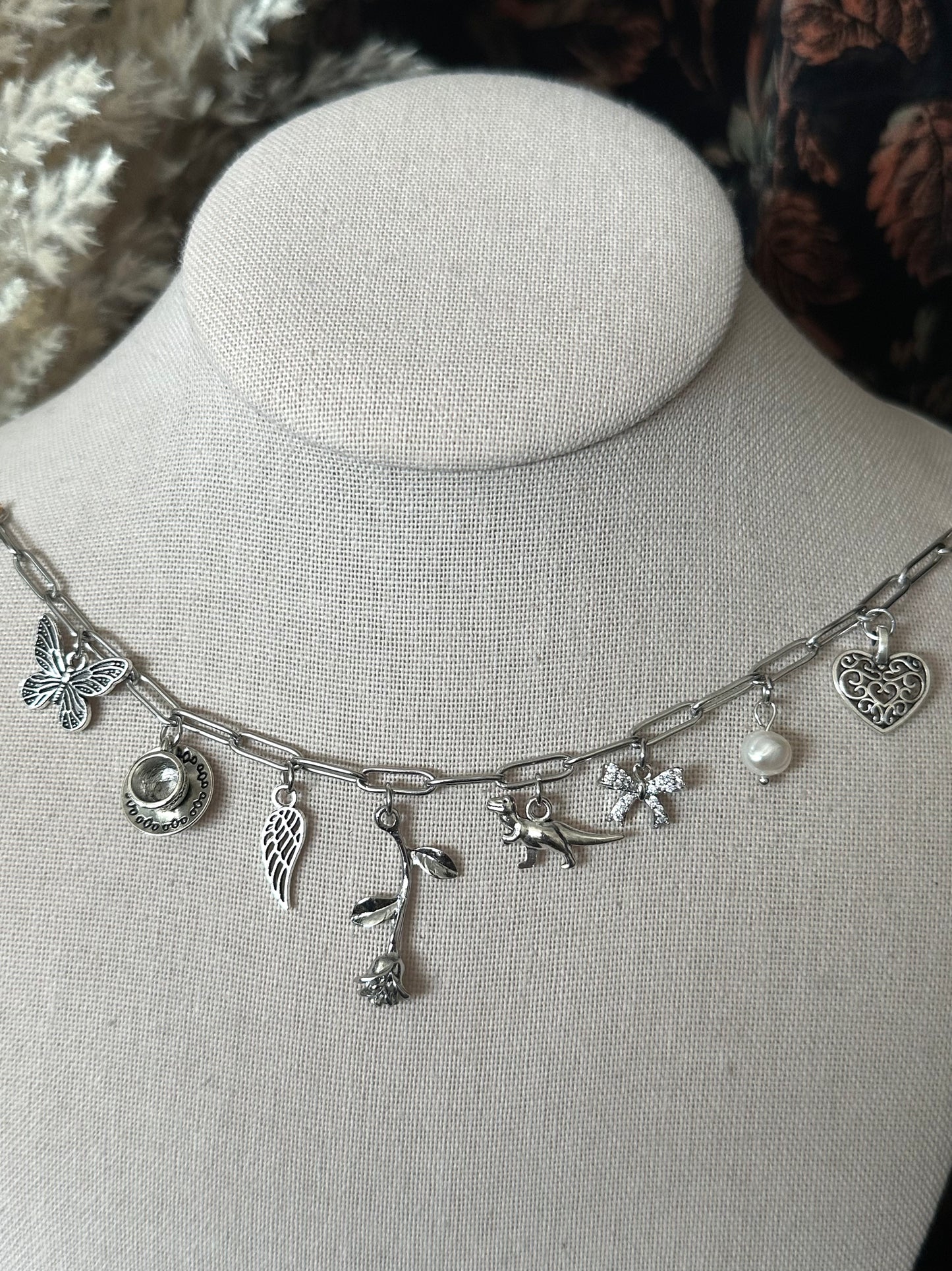 Custom Charm Bracelet-Style #2-Stainless Steel-Paperclip